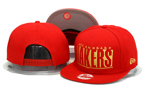 Los Angeles Lakers Red Snapback Hat YS 0613